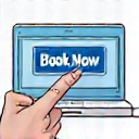 Person bucht einen Termin online